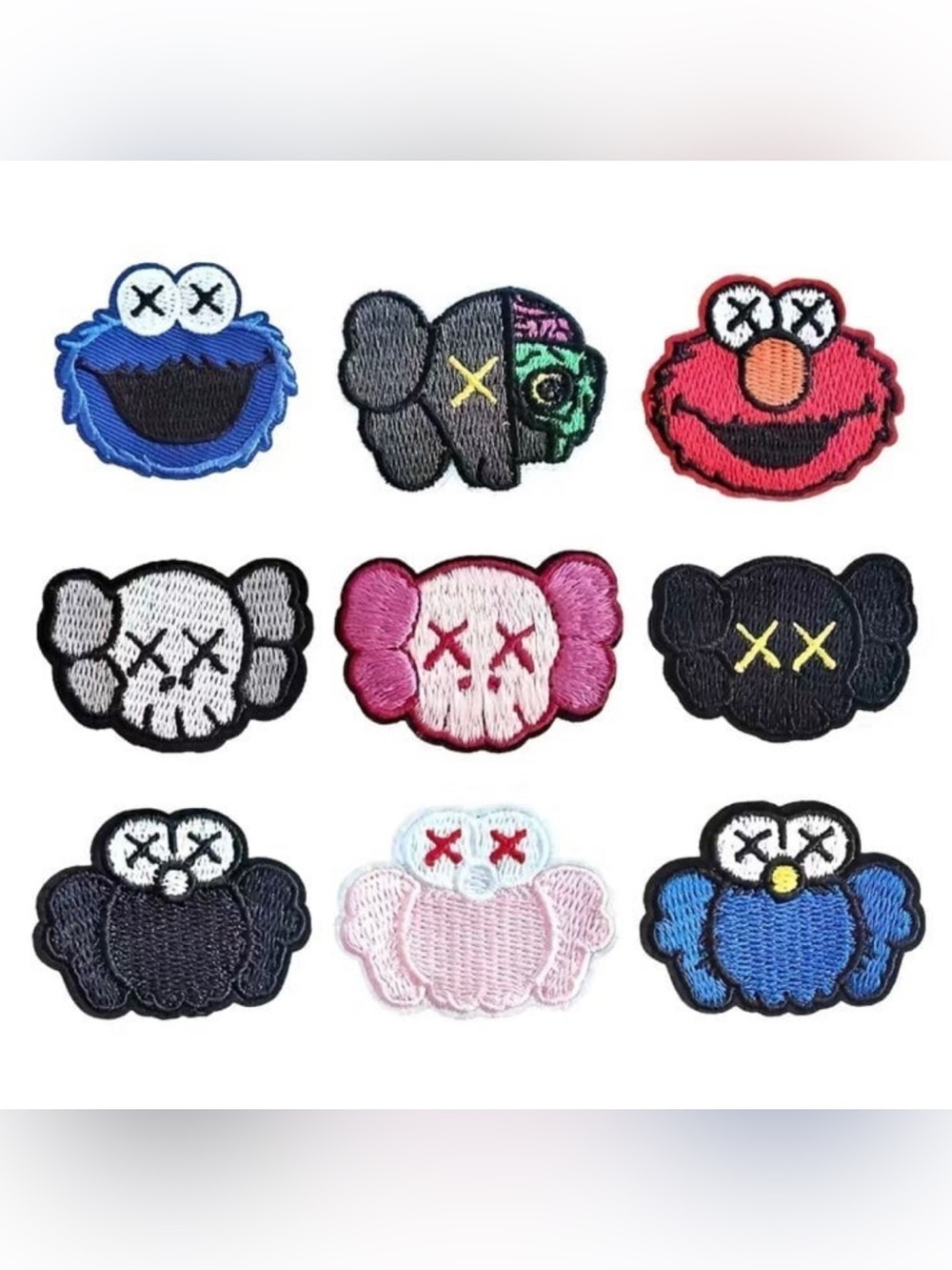Kaws  iron on patches SNEAKERHEAD LOT OF 9
